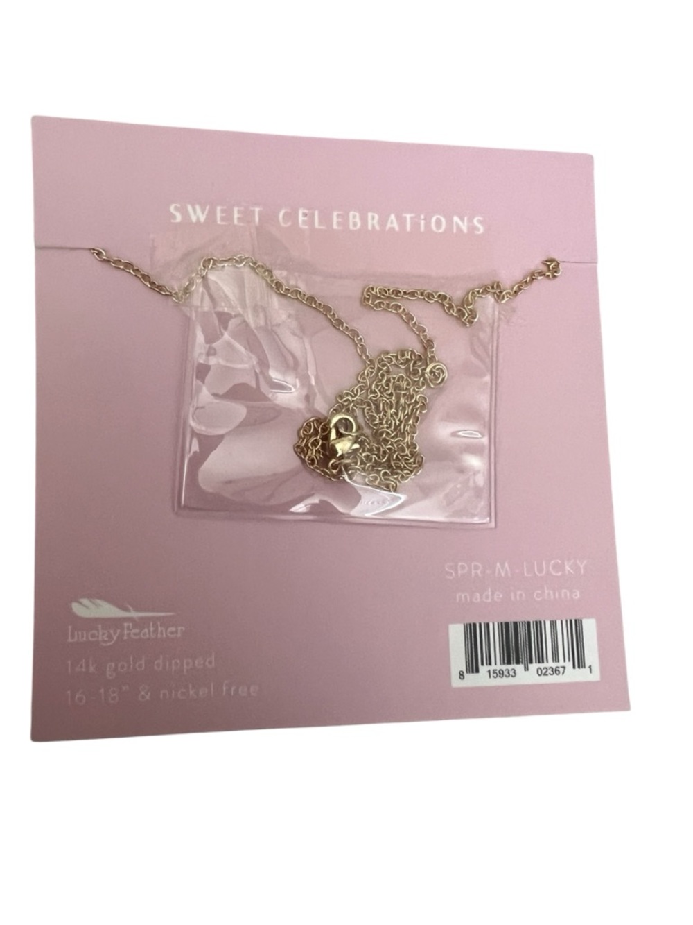 Tiny Gold Clover “I’m lucky you’re my mom” Necklace - Picture 5 of 6